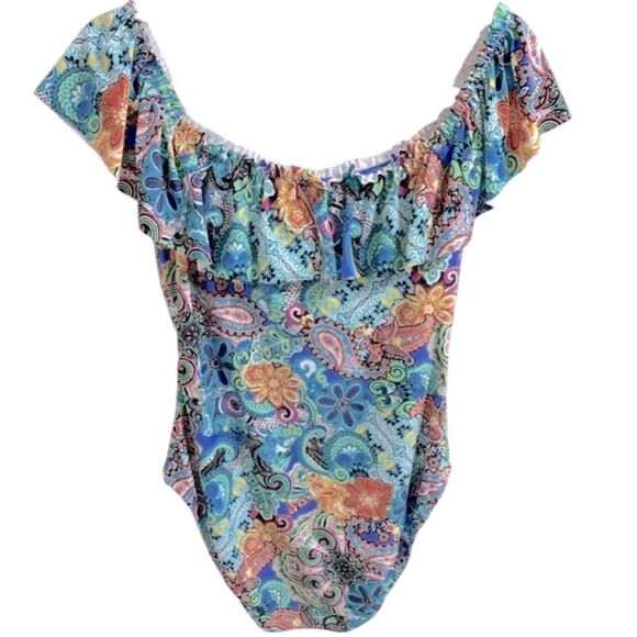 Bleu Rod Beattie Let Loose! Off The Shoulder Banded Mio One Piece Swimsuit - Picture 5 of 10